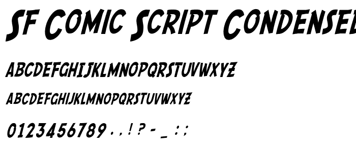 SF Comic Script Condensed font